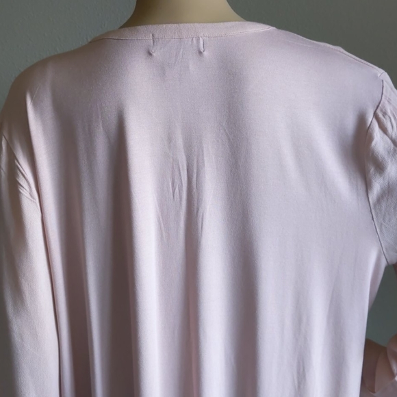 LIZ CLAIBORNE STUDIO PINK V NECK TOP SIZE LARGE - Picture 9 of 15